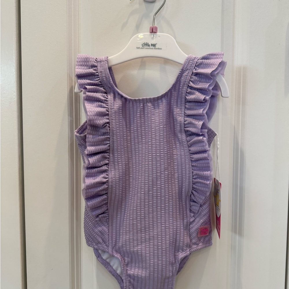 RuffleButts Lavender One Piece Swimsuit